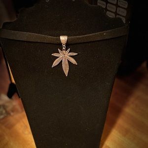 Handmade Pot Leaf Choker